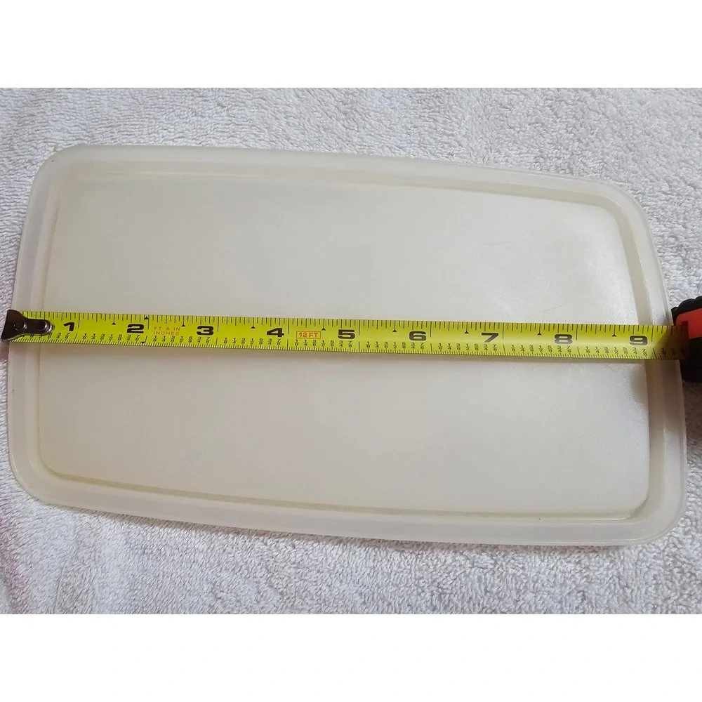 Tupperware Lid Replacement Part 917-13 Off‎ White Rectangle Vintage